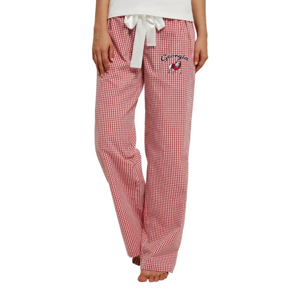 Women's Georgia Bulldogs Red/White Checkered Light-weight Lounge Pants